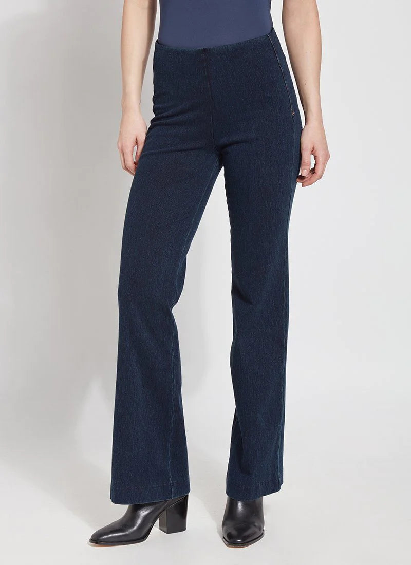 polished denim trouser