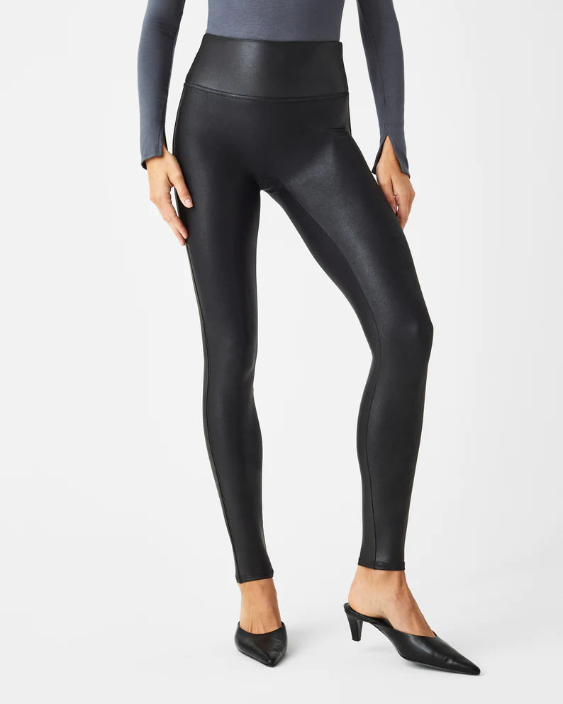SPANX, Pants & Jumpsuits, Spanx X Faux Leather Leggings Black Plus Size  1x Style No 2437p