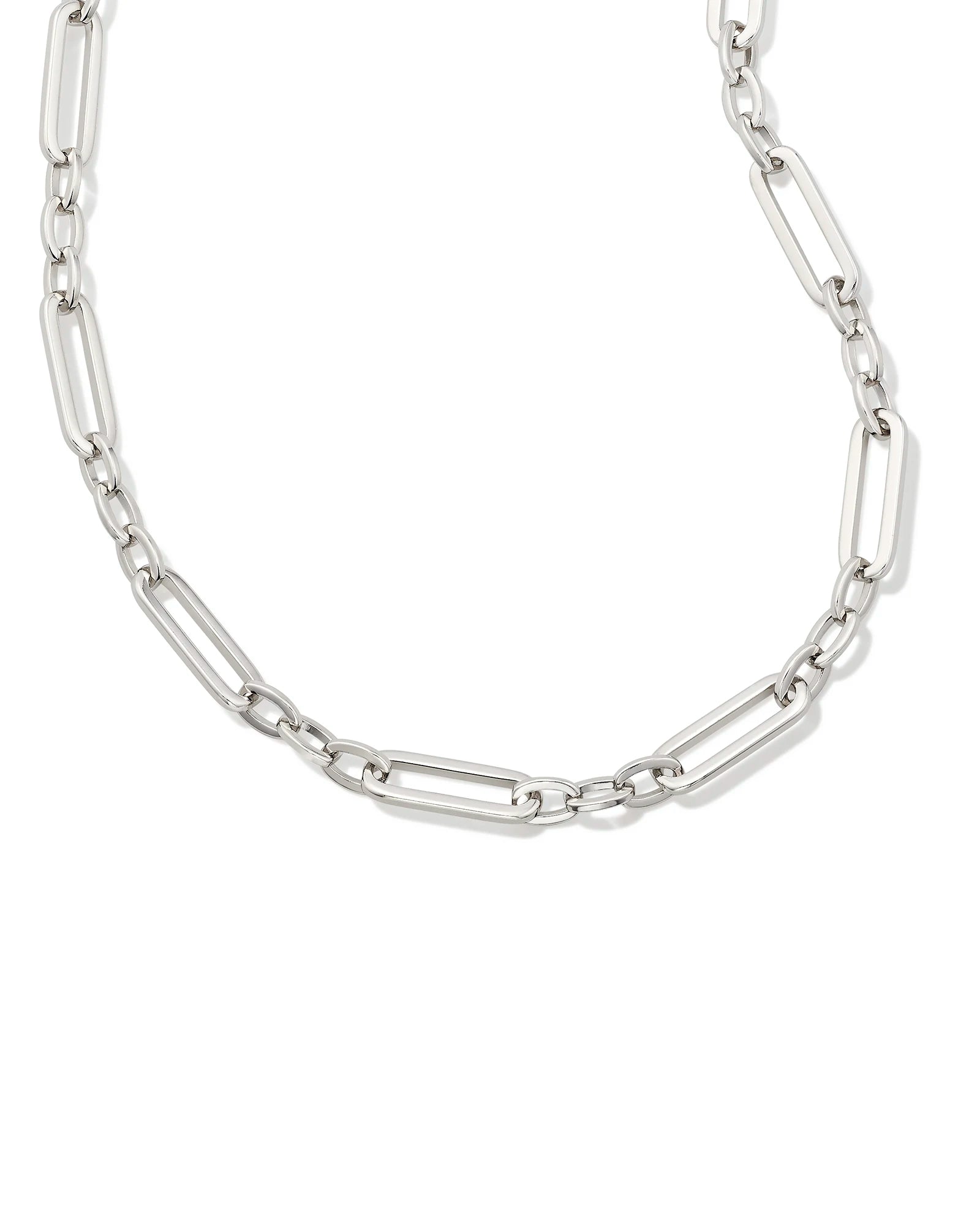 Amelia Chain Necklace in Silver