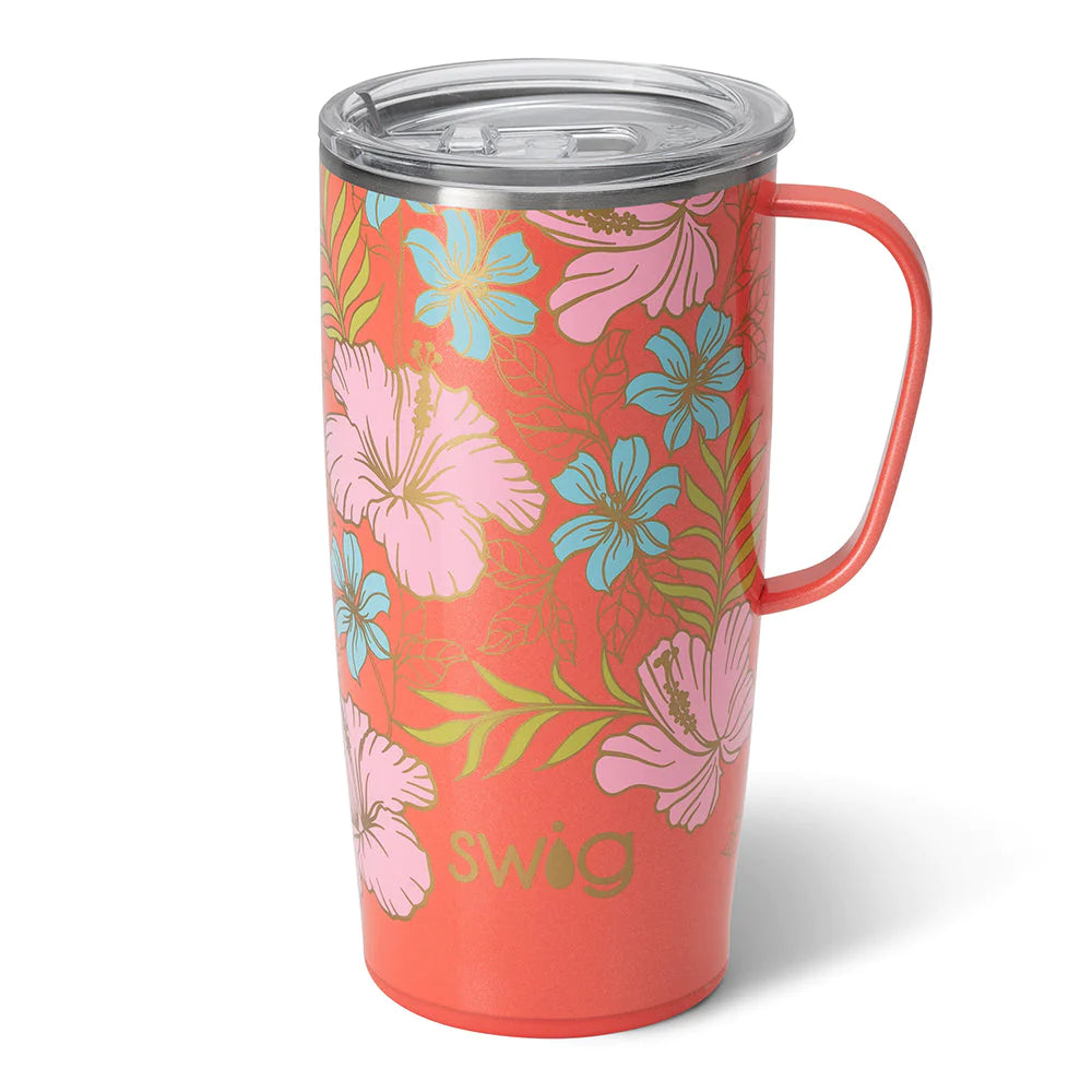 22oz Swig Travel Mug Insulated W/clear Lid and Handle