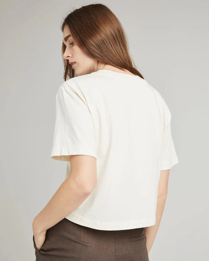 Richer Poorer Relaxed Crop Tee in Bone