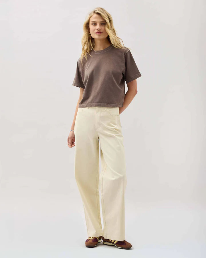 Richer Poorer Relaxed Crop Tee in Mole