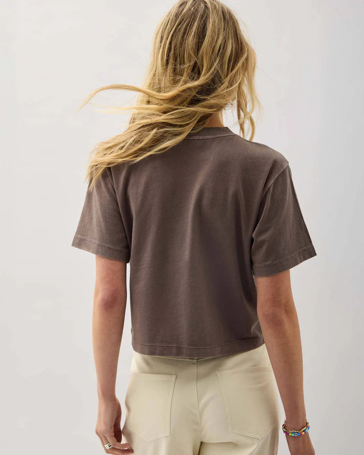 Richer Poorer Relaxed Crop Tee in Mole