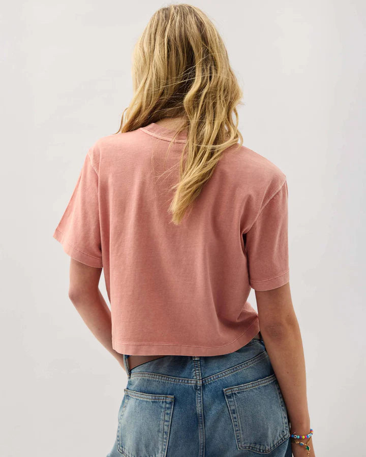 Richer Poorer Relaxed Crop Tee in Pink Sands