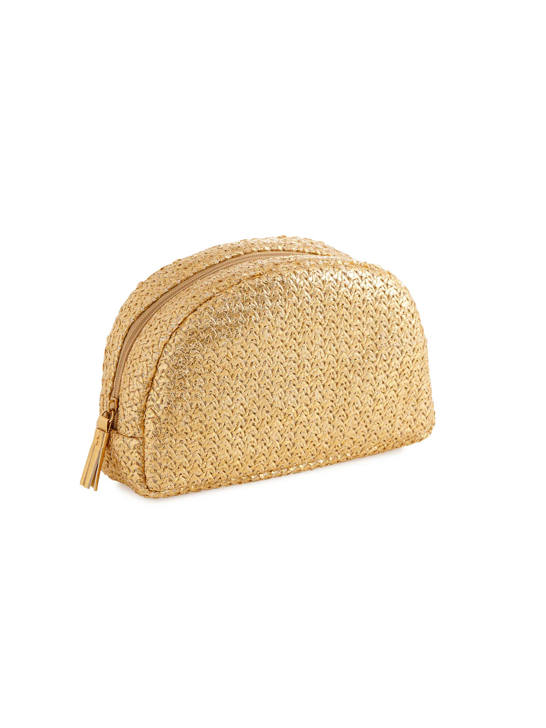 Adora Half Moon Zip Pouch in Gold