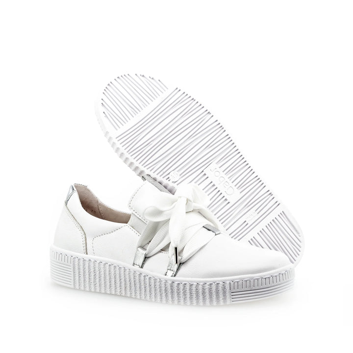 Gabor Slip-On Bow Sneaker in White