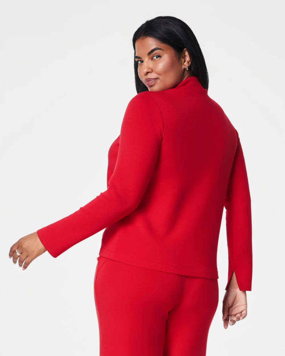 Spanx AirEssentials Mock Neck Top in Spanx Red