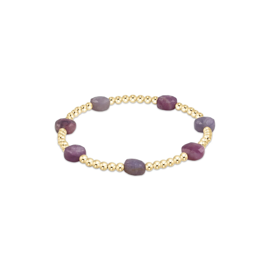 Enewton - Admire Gold 3mm Bead Bracelet - Ruby