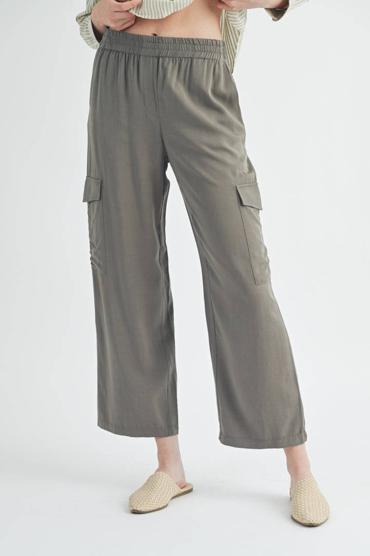 Let's Go Dark Olive Cargo Pants