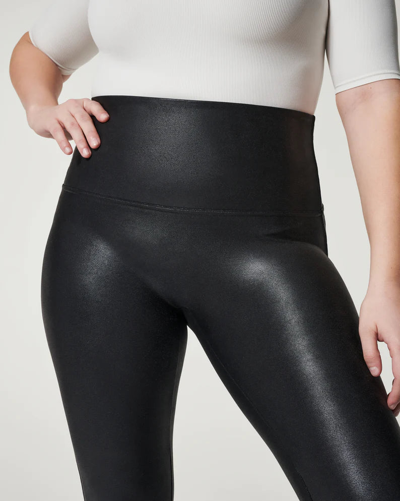 Spanx Womens Faux Leather Leggings Black : Amazon.com.au: Clothing, Shoes &  Accessories