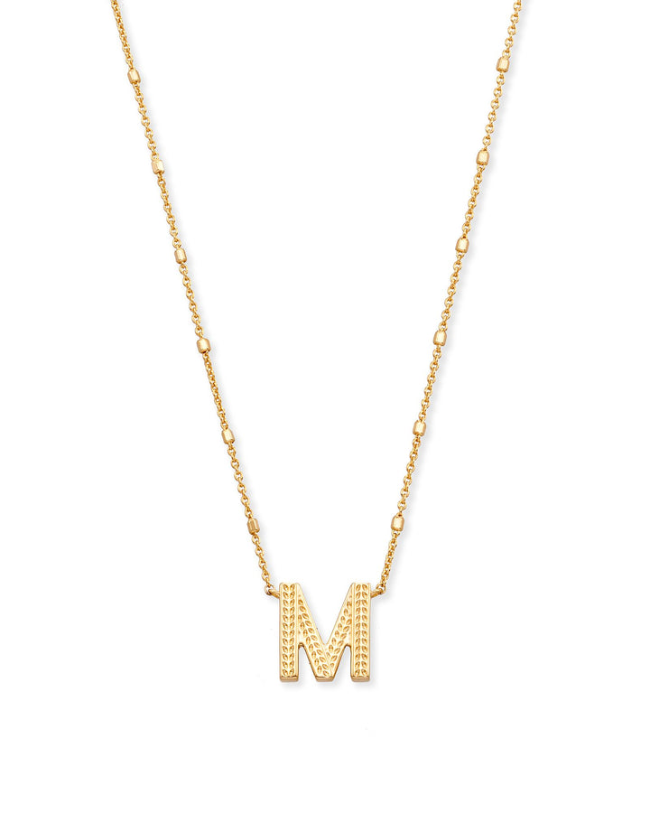 Kendra Scott Letter Pendant Necklace in Gold