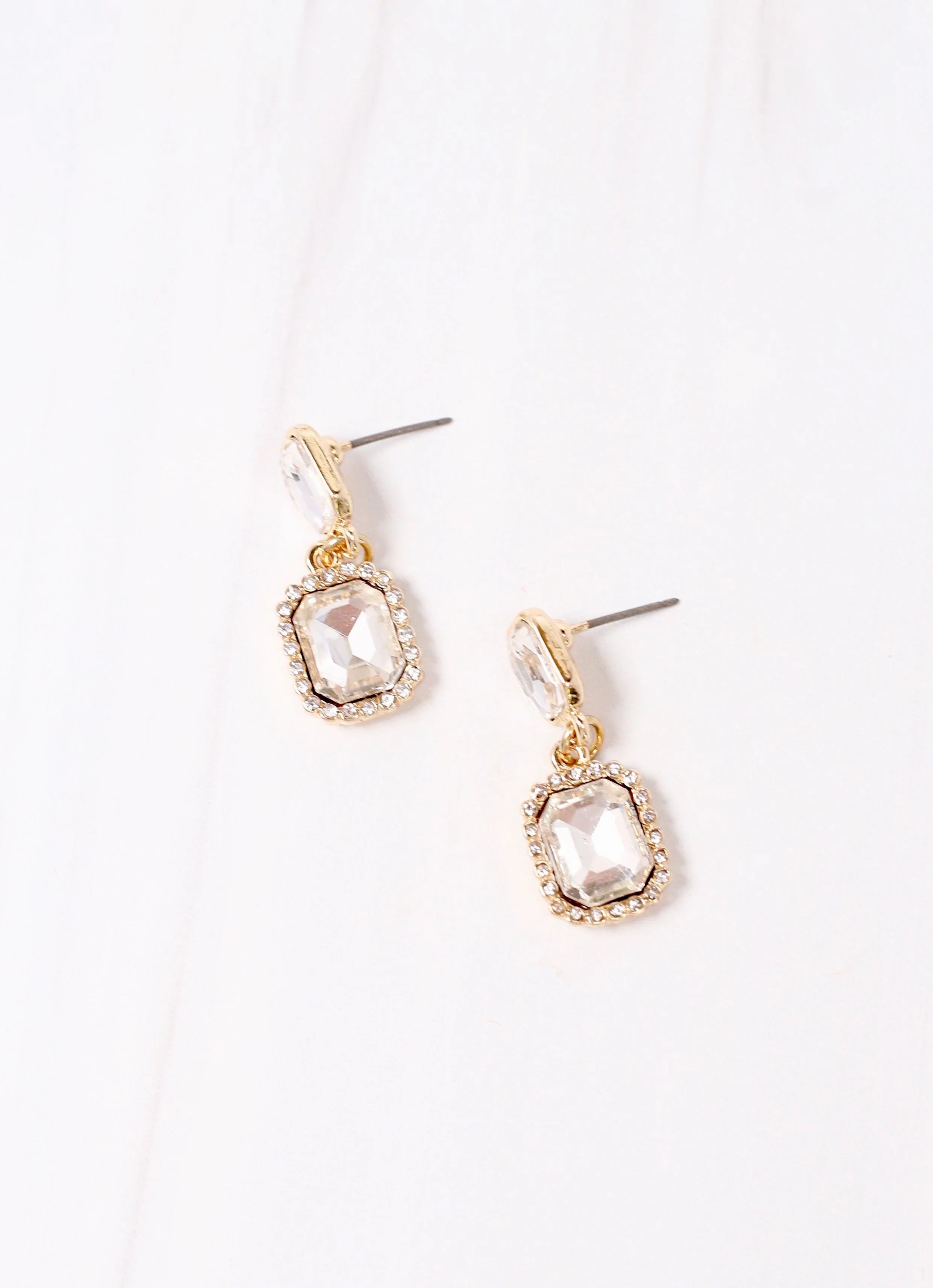 McElroy Stone Drop Earring in Clear – Sugar & Spice