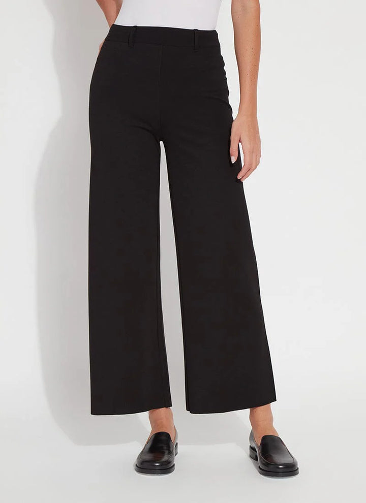 Lysse Erin Wide Leg Ponte Pant (28" Inseam) in Black