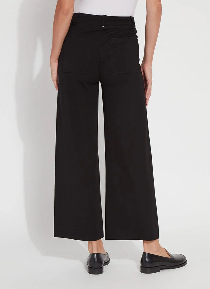 Lysse Erin Wide Leg Ponte Pant (28" Inseam) in Black