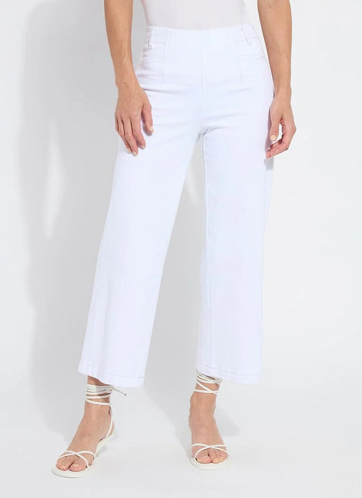 Lysse Layton Wide Leg Crop (26" Inseam) in White