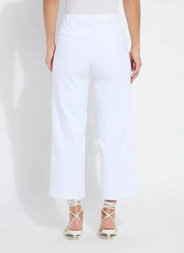 Lysse Layton Wide Leg Crop (26" Inseam) in White