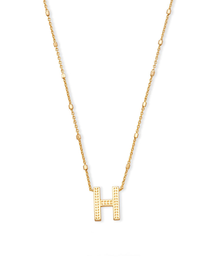 Kendra Scott Letter Pendant Necklace in Gold