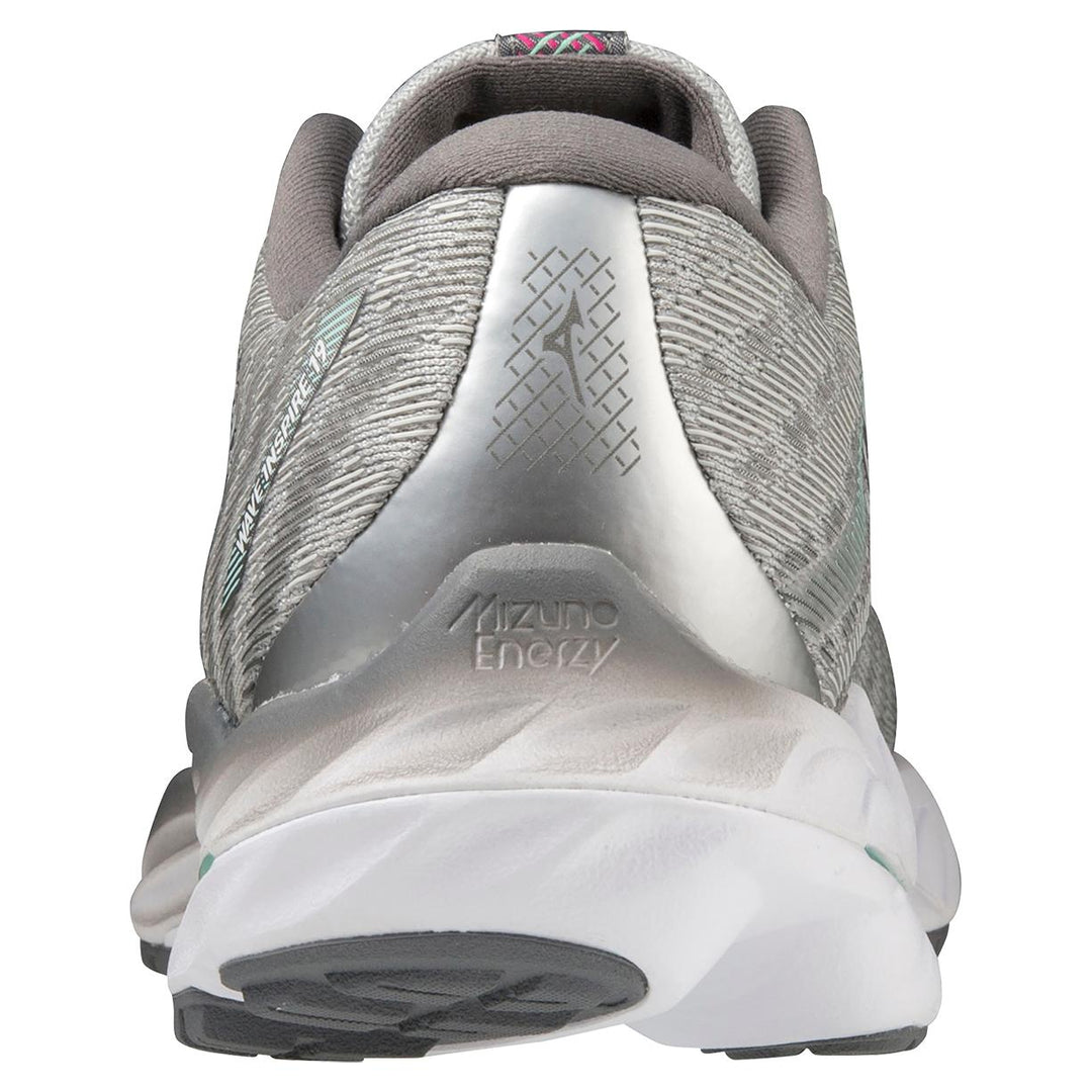 Women's Mizuno Wave Inspire 19 Running Shoe in Harbor Mist-White