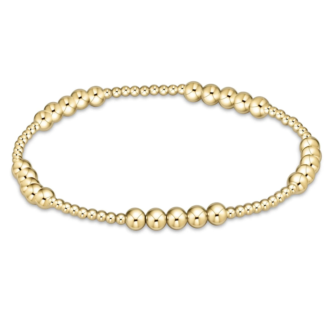 Enewton Classic Blissful Pattern 2mm Bead Bracelet- 4mm Gold