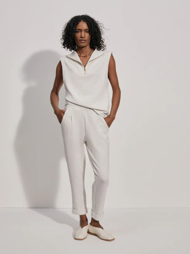 Varley The Rolled Cuff Pant in Ivory Marl