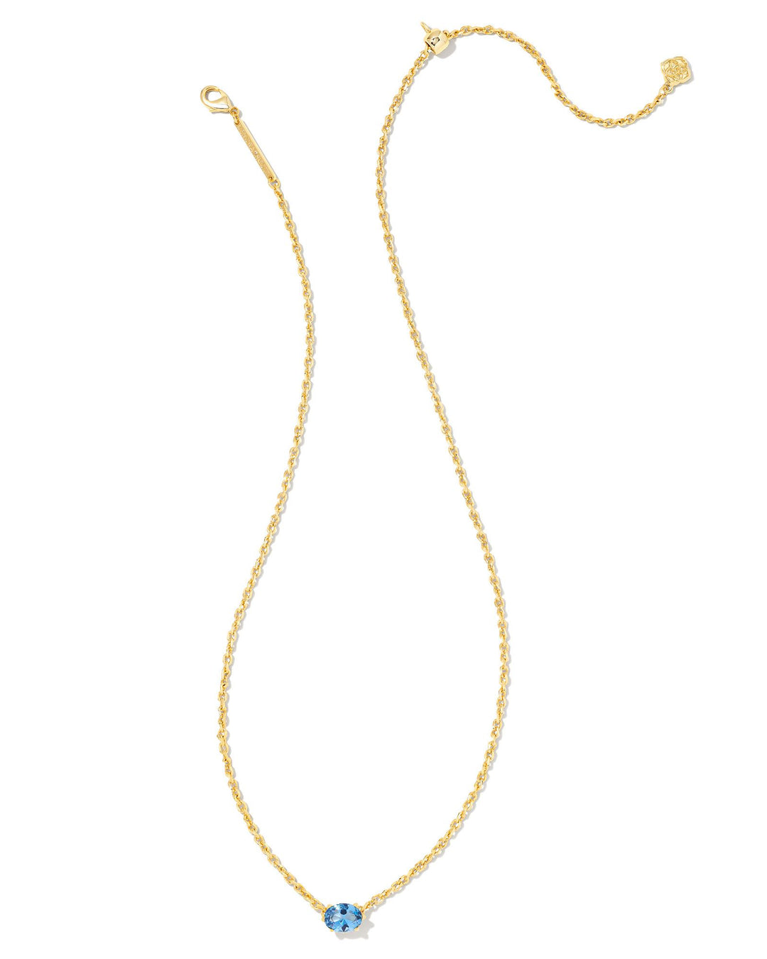 Kendra Scott Cailin Gold Pendant Necklace in Blue Violet Crystal