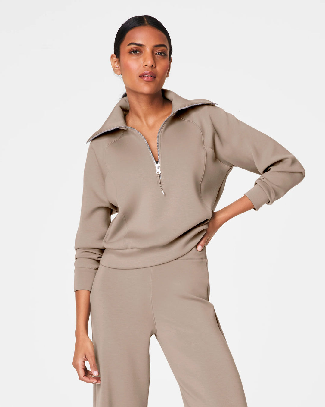 SPANX® AirEssentials Half Zip in Ashwood