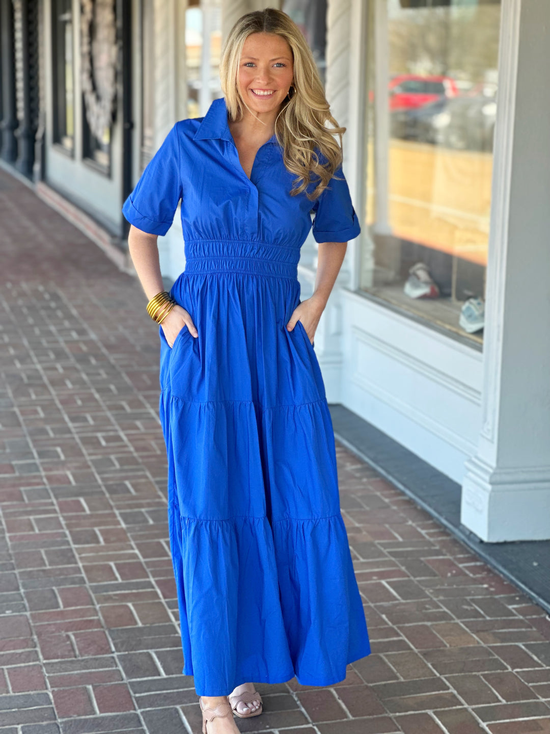 Meet Me There Cobalt Blue Maxi Dress