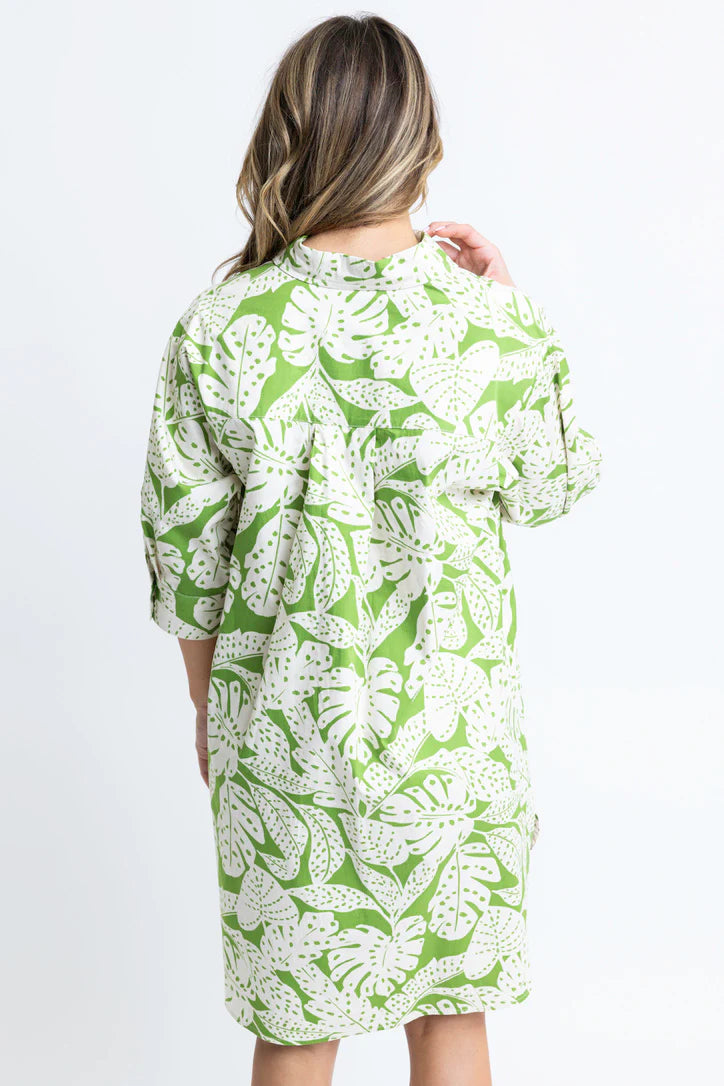 Karlie Ibiza Palm Shirt Dress