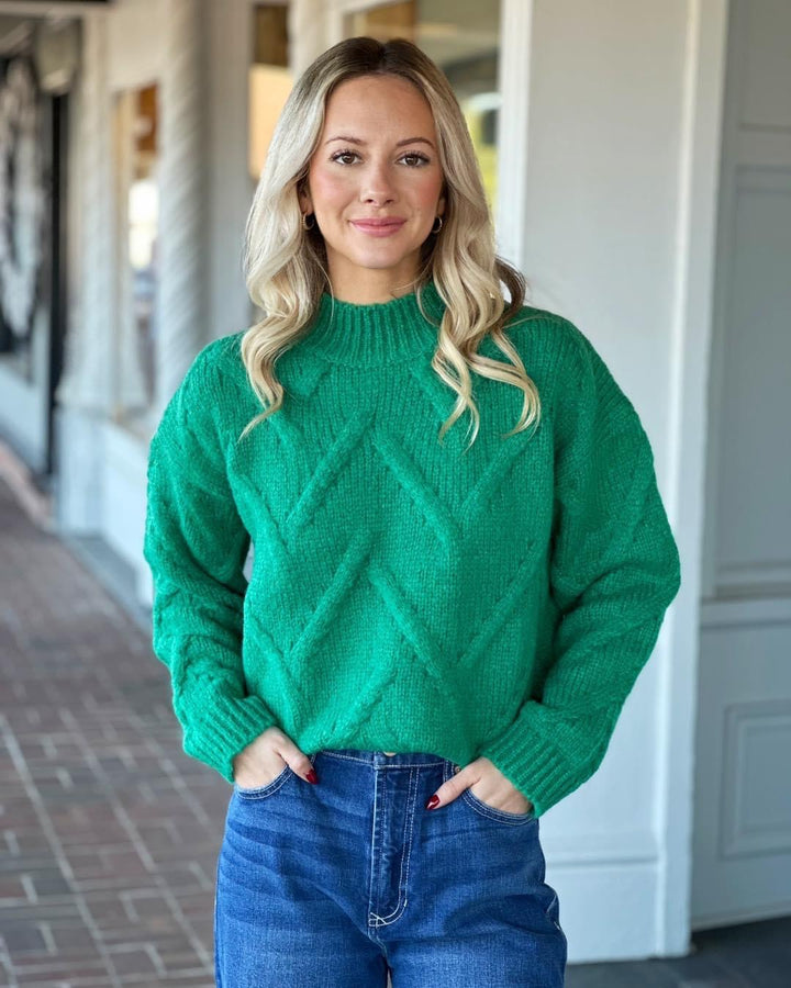 What You're Missing Green Sweater