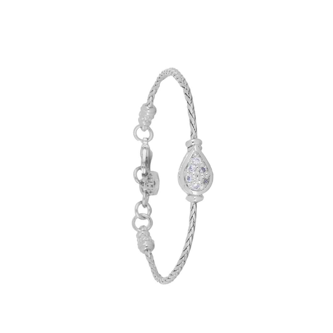 John Medeiros Celebration Collection Pear Shaped Pavé Single Strand Br ...