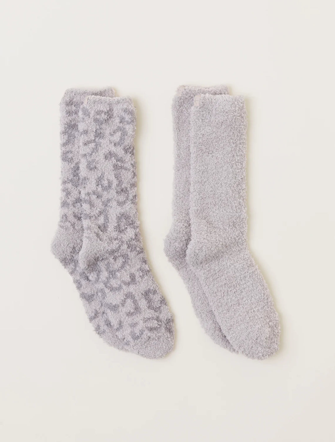 Barefoot Dreams CozyChic® Socks - Graphite/Carbon Cheetah Print