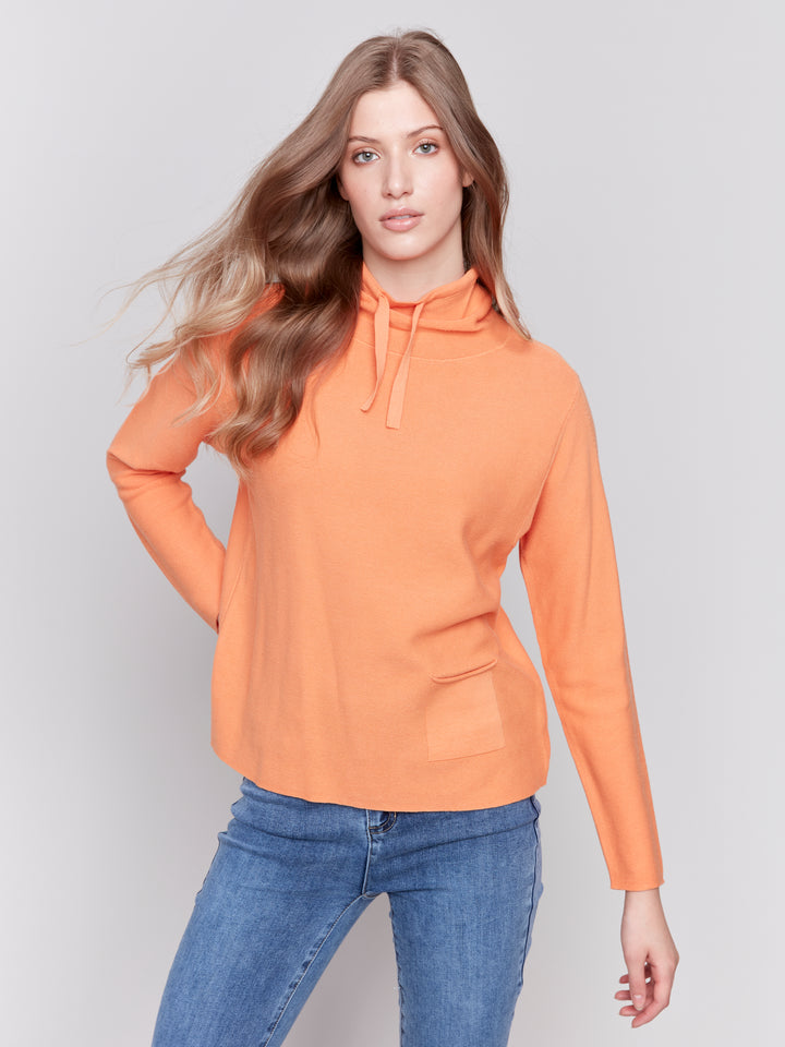 Charlie B Funnel Neck Squash Sweater