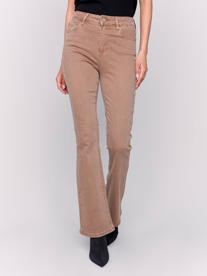 Charlie B Truffle Bootcut Leg Denim Pant