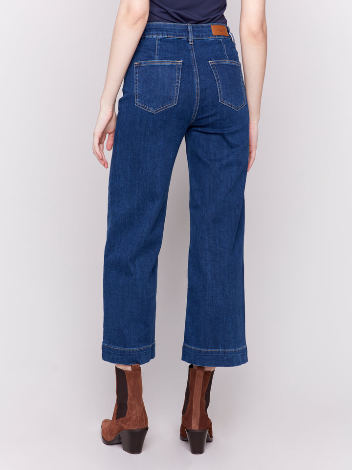 Charlie B Patch Pocket Pant in Indigo Denim