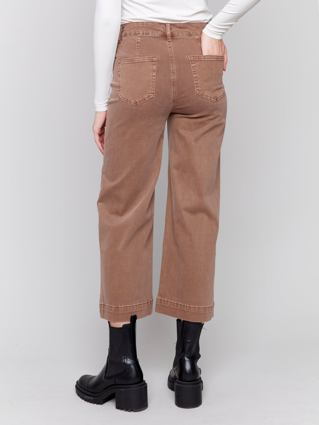 Charlie B Patch Pocket Pant in Truffle