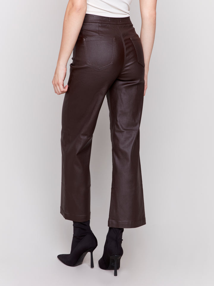 Charlie B Wax Flare Leg Pant in Mocha