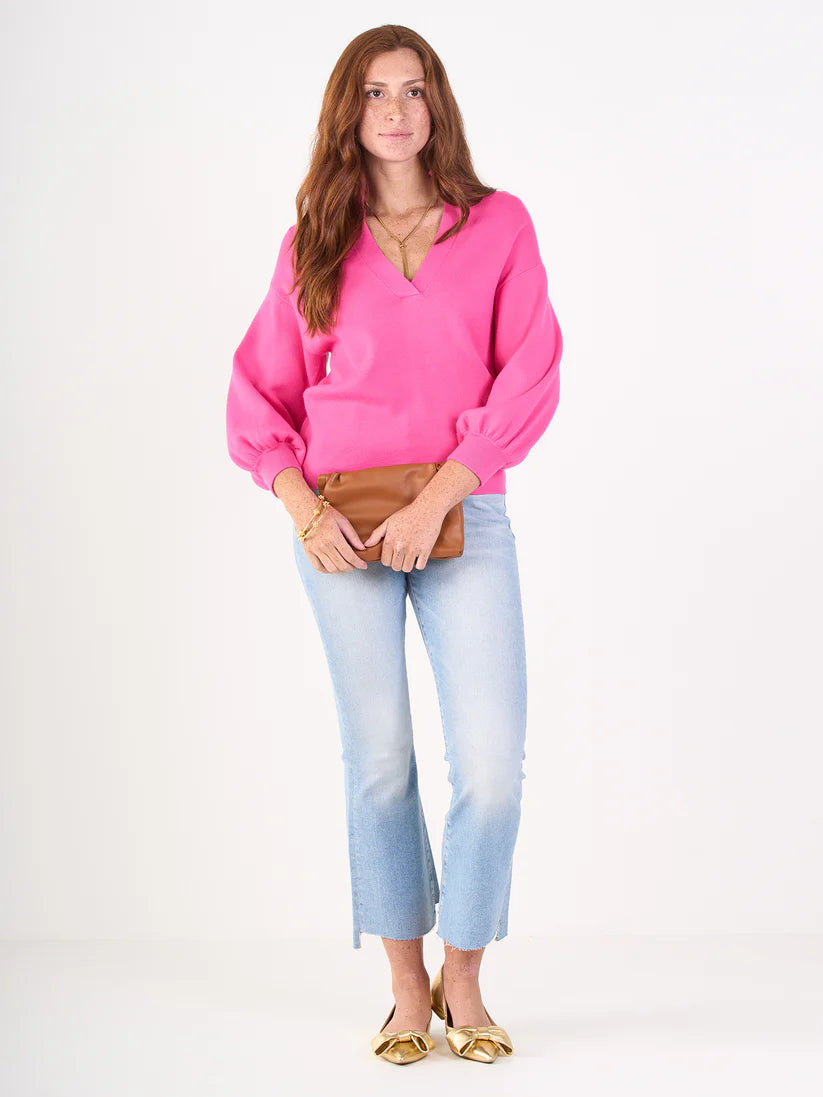 Emily McCarthy Lolli Sweater in Fuchsia Fedora