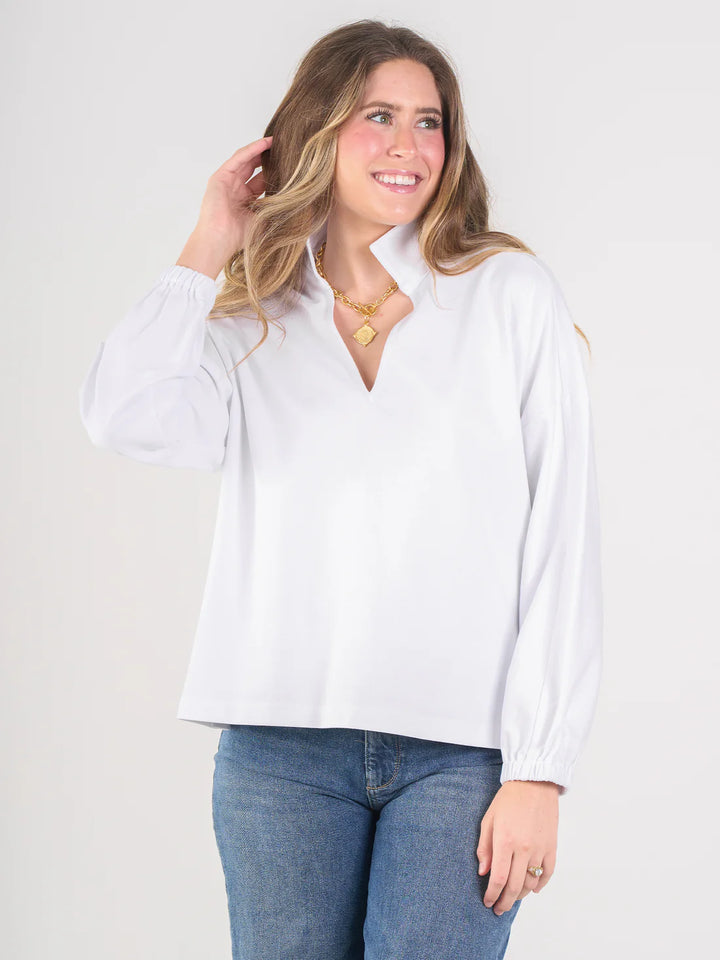 Emily McCarthy Poppy Pullover in White