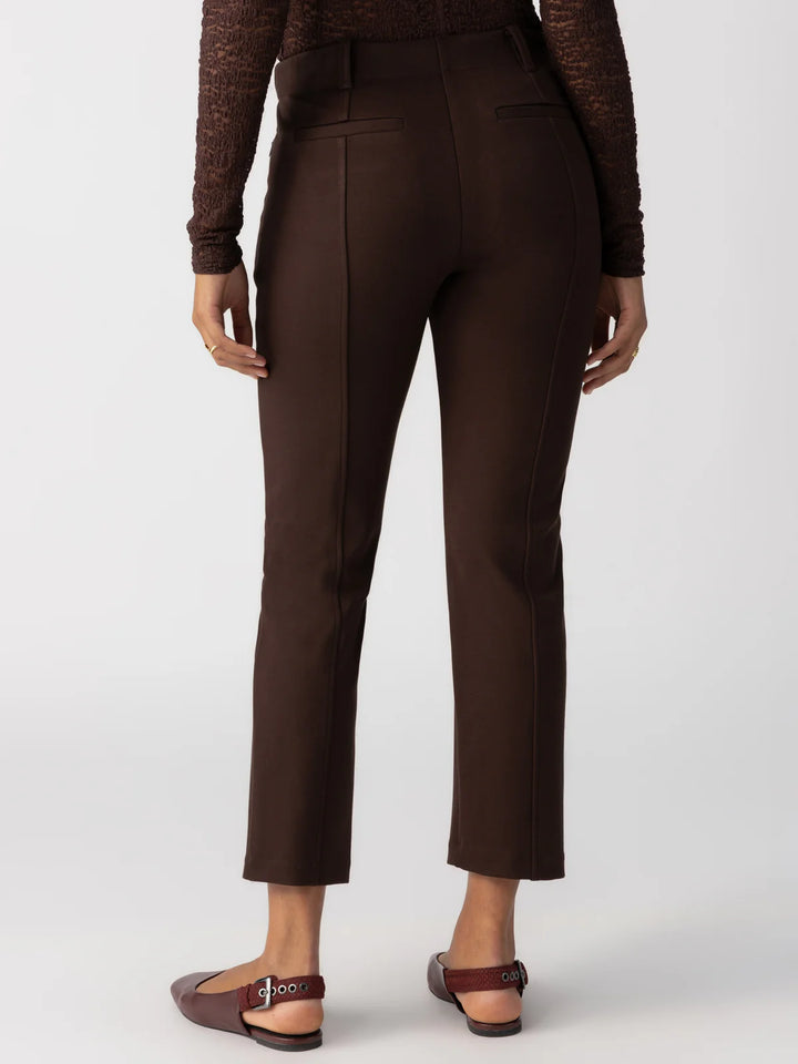 Sanctuary Clothing Cassie Semi-High Rise Pant in Coffee