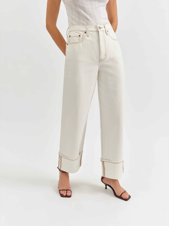 Daze Denim Eastside Loose Cuff in Vanilla