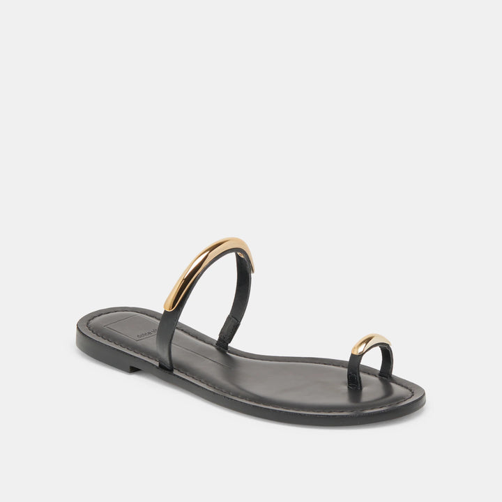 Dolce Vita Wink Sandals in Black Leather