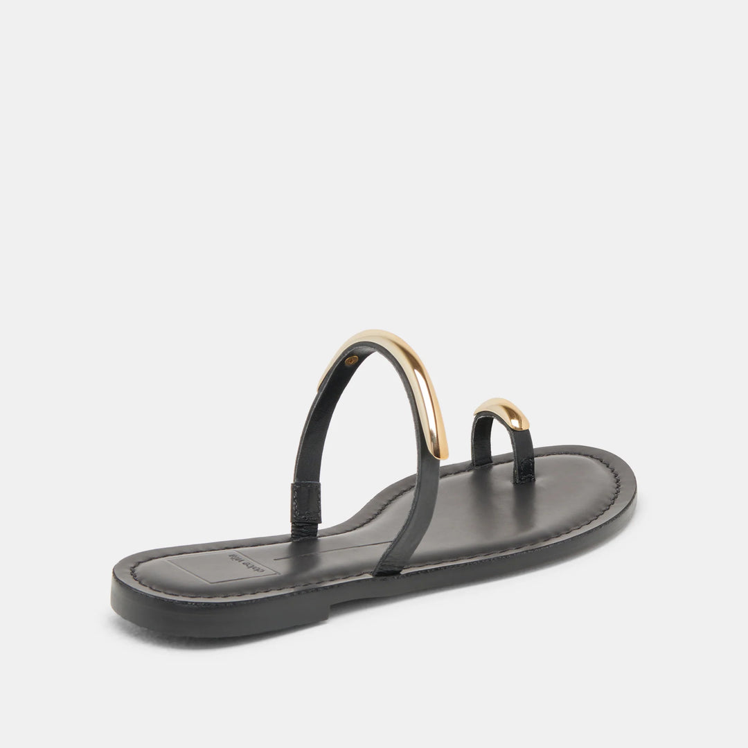 Dolce Vita Wink Sandals in Black Leather