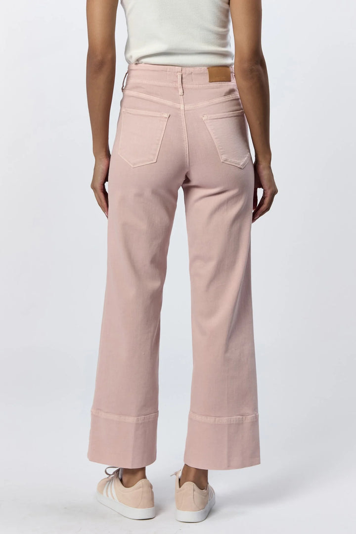 Dear John Holly High Rise Wide Hem Straight Jeans in Sepia Rose