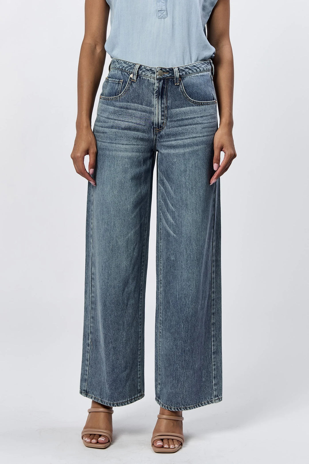 Dear John Elly High Rise Baggy Fit Jeans in Del Mar