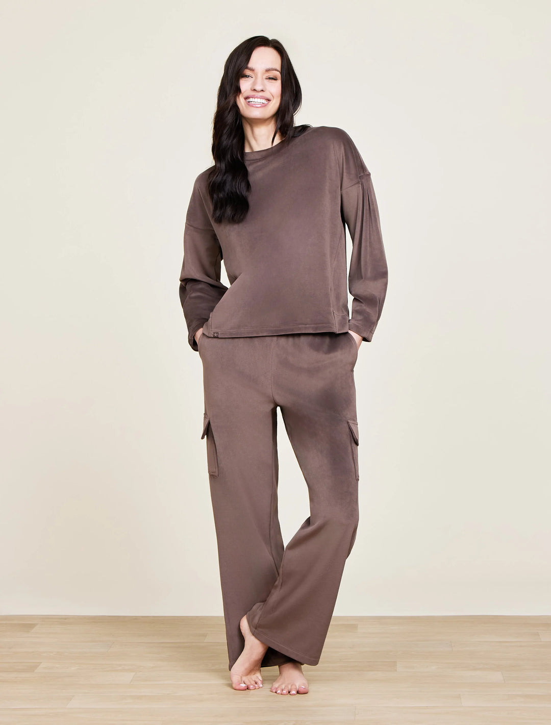 Barefoot Dreams LuxeChic® Cargo Pant in Java