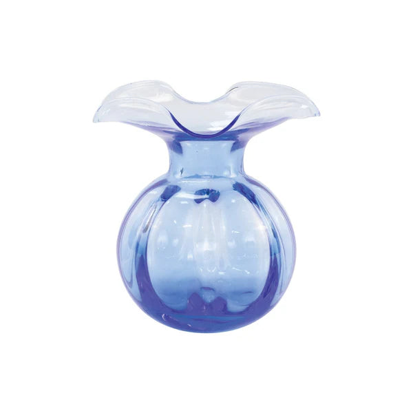 VIETRI Hibiscus Glass Cobalt Bud Vase