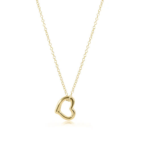 enewton 16" necklace gold - love gold charm