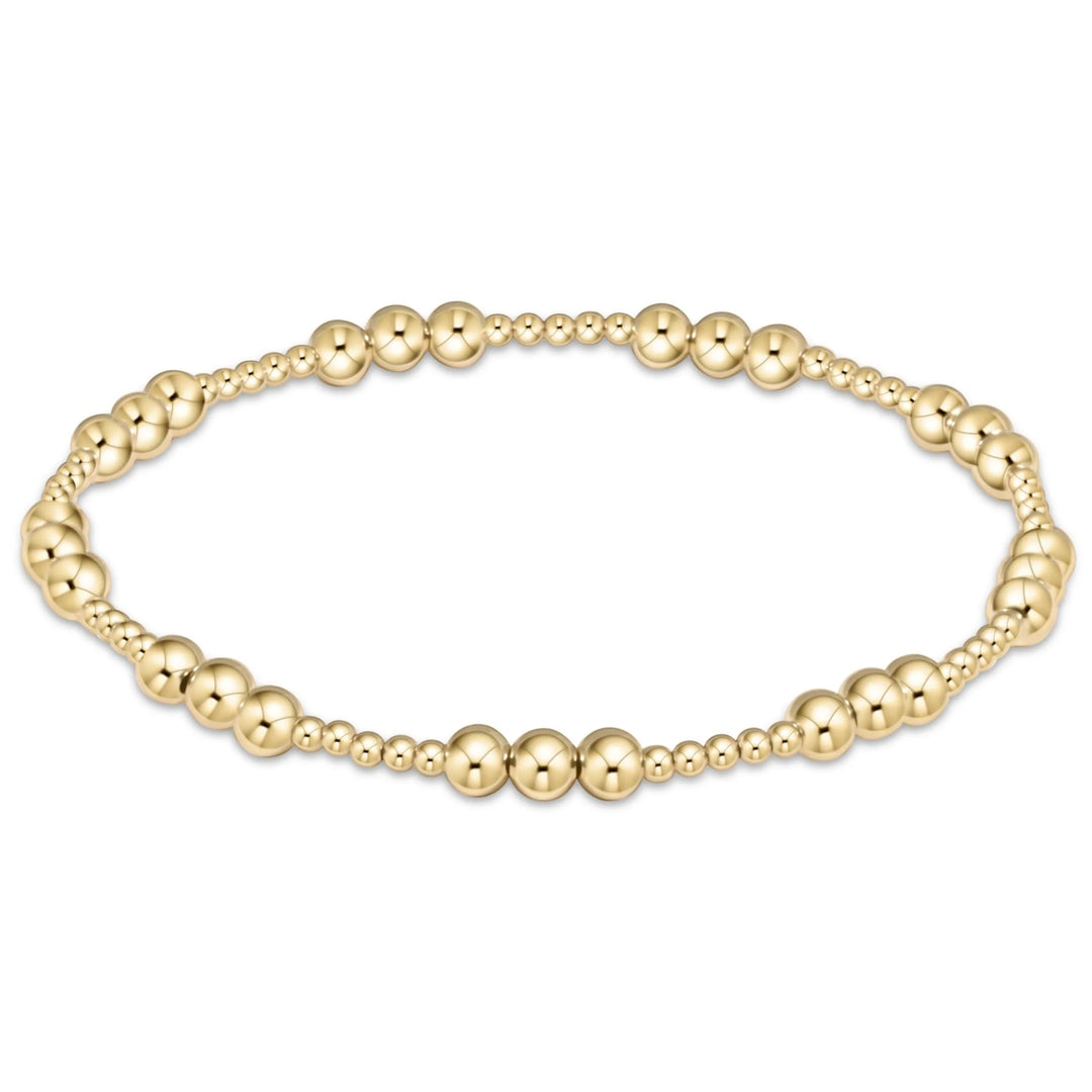 Enewton Classic Joy Pattern 4mm Bead Bracelet- Gold