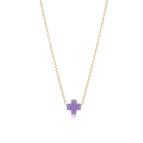 Enewton Egirl 14" Necklace Gold- Signature Cross