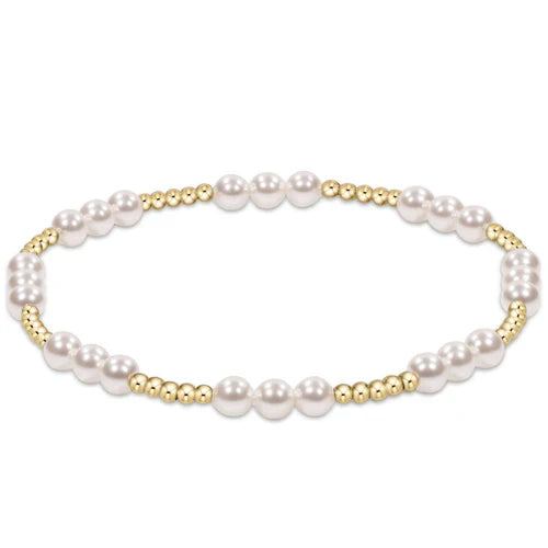 enewton Classic Joy Pattern 4MM Bead Bracelet Pearl